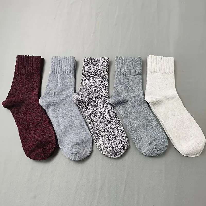 5pairs Cozy Crew Length Wool Socks