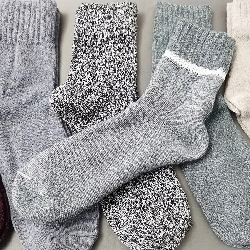 5pairs Cozy Crew Length Wool Socks