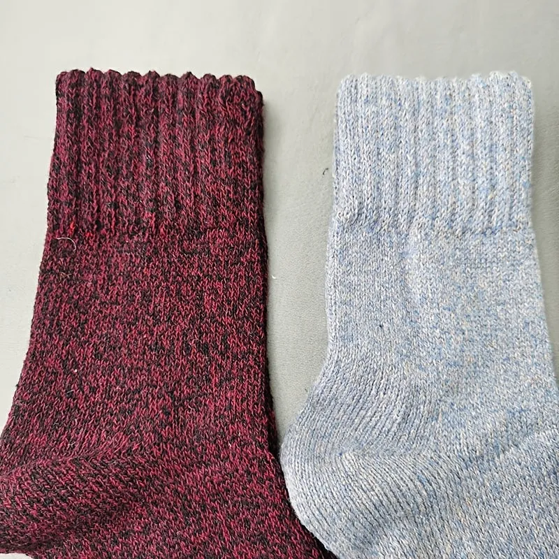 5pairs Cozy Crew Length Wool Socks