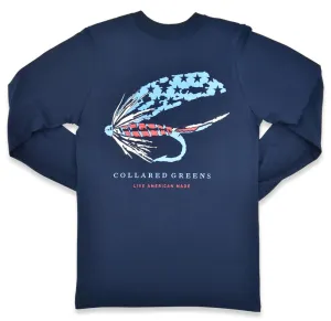 American Fly: Long Sleeve T-Shirt - Navy