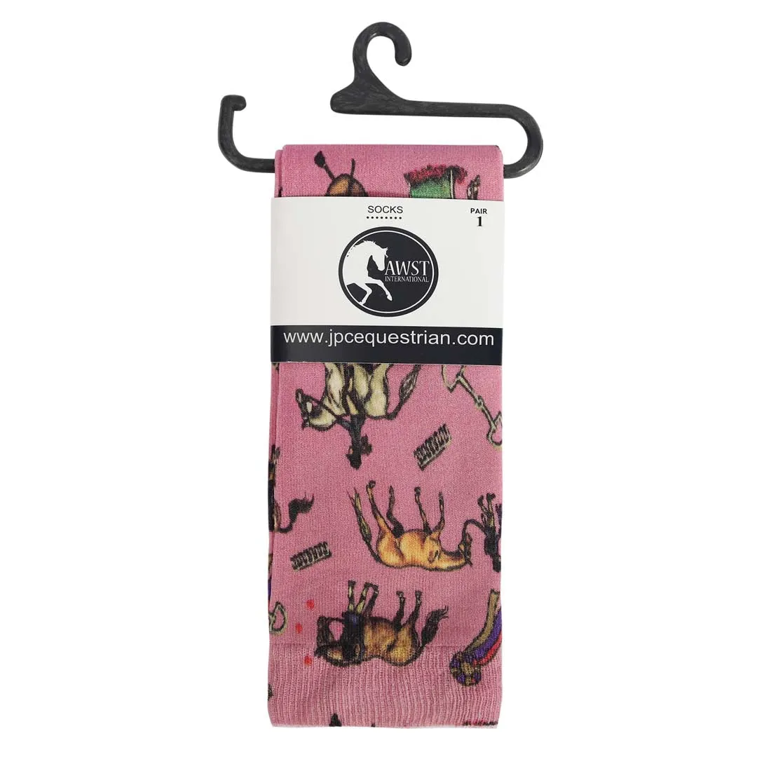 AWST Int'l Children's Lila Hunter Ponies Socks