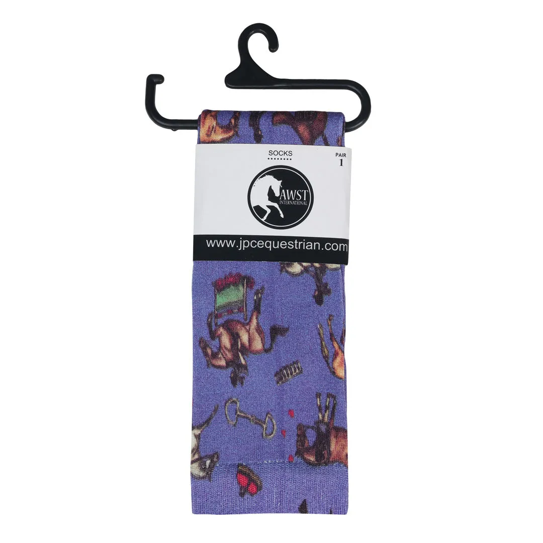 AWST Int'l Children's Lila Hunter Ponies Socks