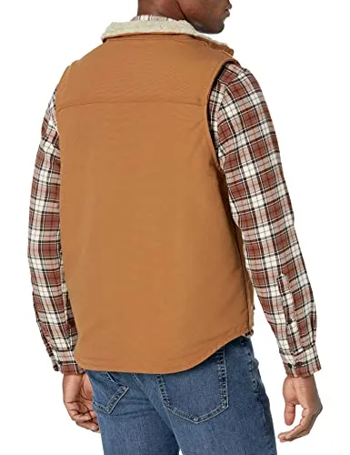 Carhartt 104981 Men's Big & Tall Flame Resistant Relaxed Fit Duck Sherpa-Lined Mock Neck Vest