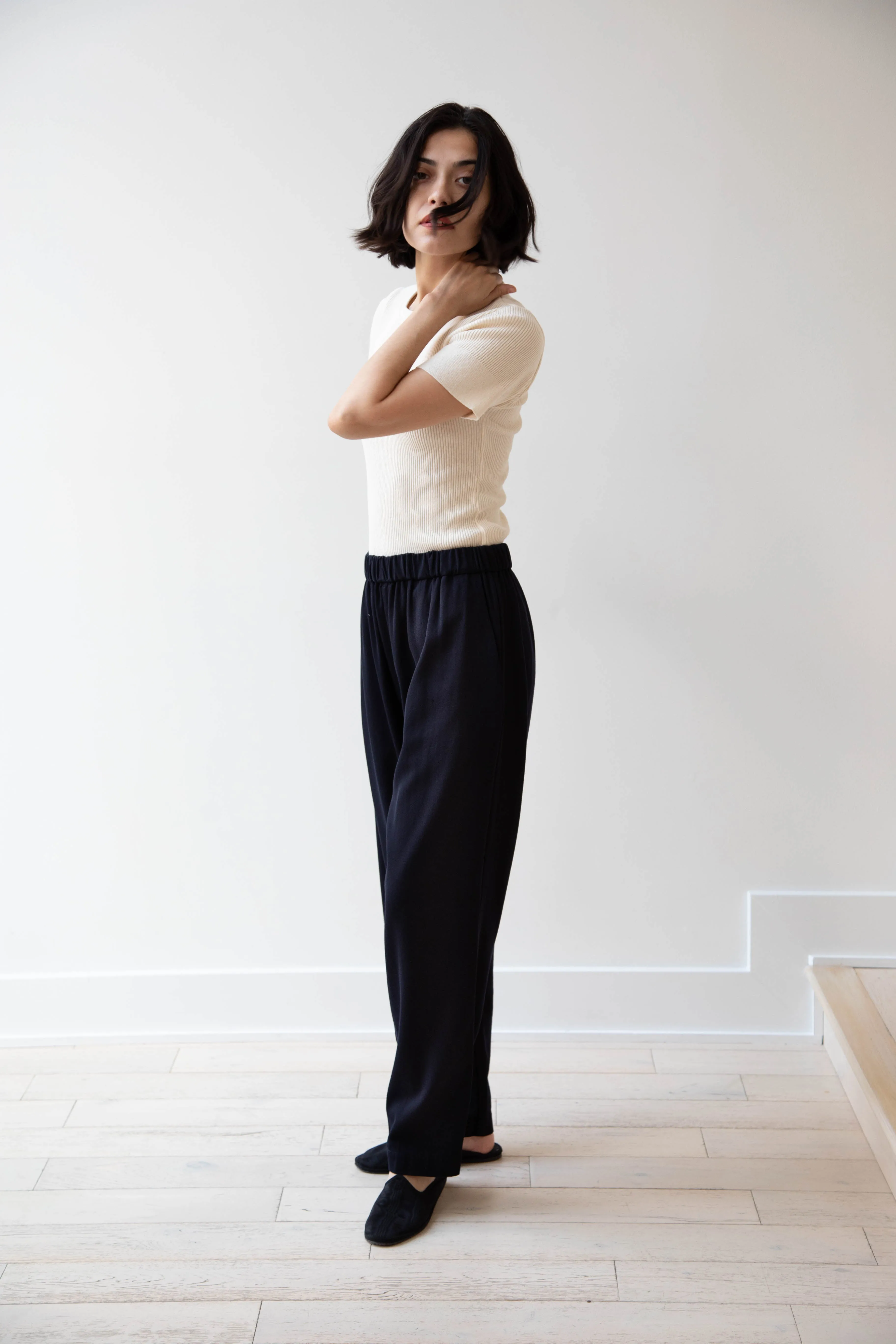 Casey Casey | Fabi Pants in Navy Cotton Wool