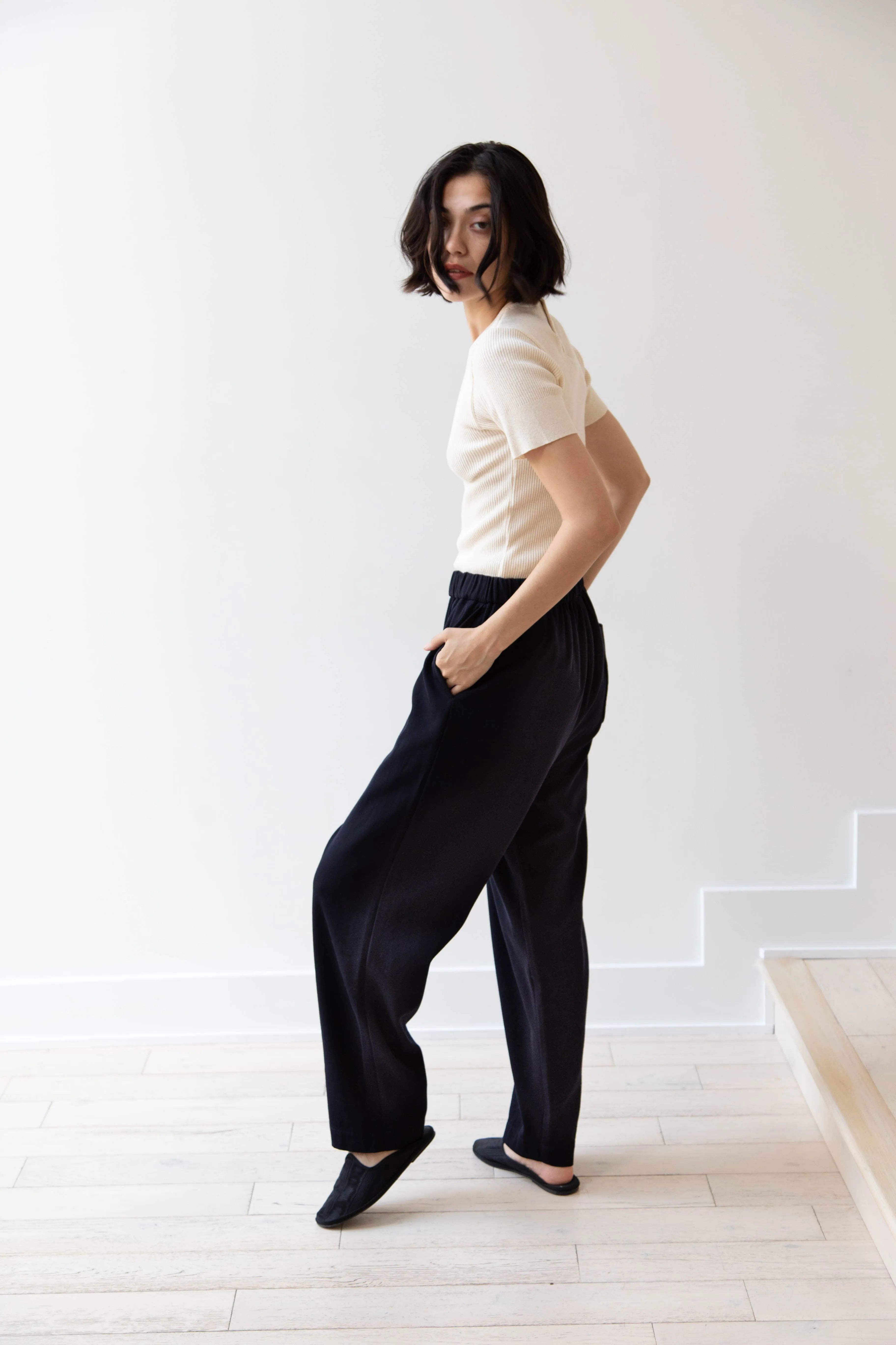 Casey Casey | Fabi Pants in Navy Cotton Wool