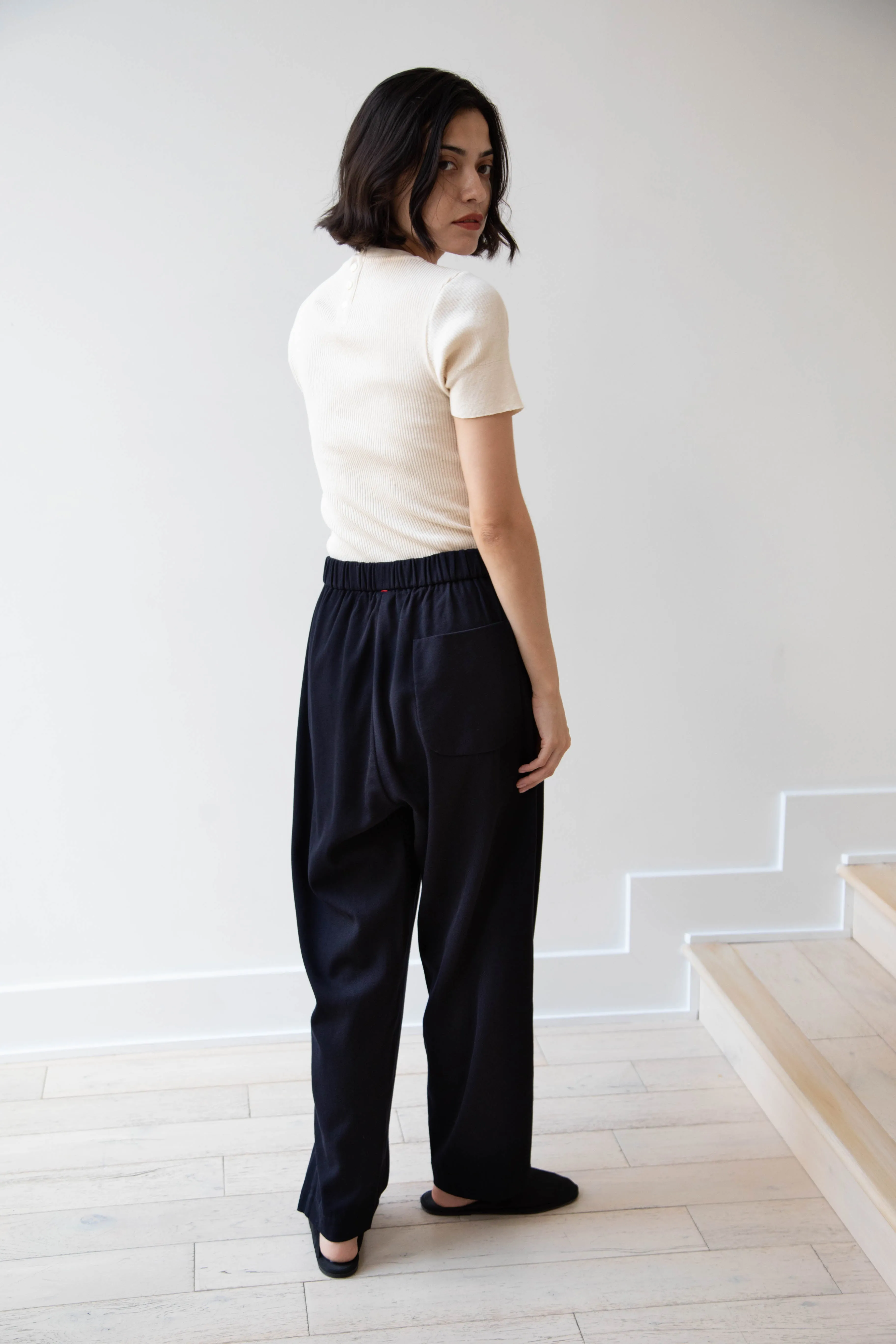 Casey Casey | Fabi Pants in Navy Cotton Wool