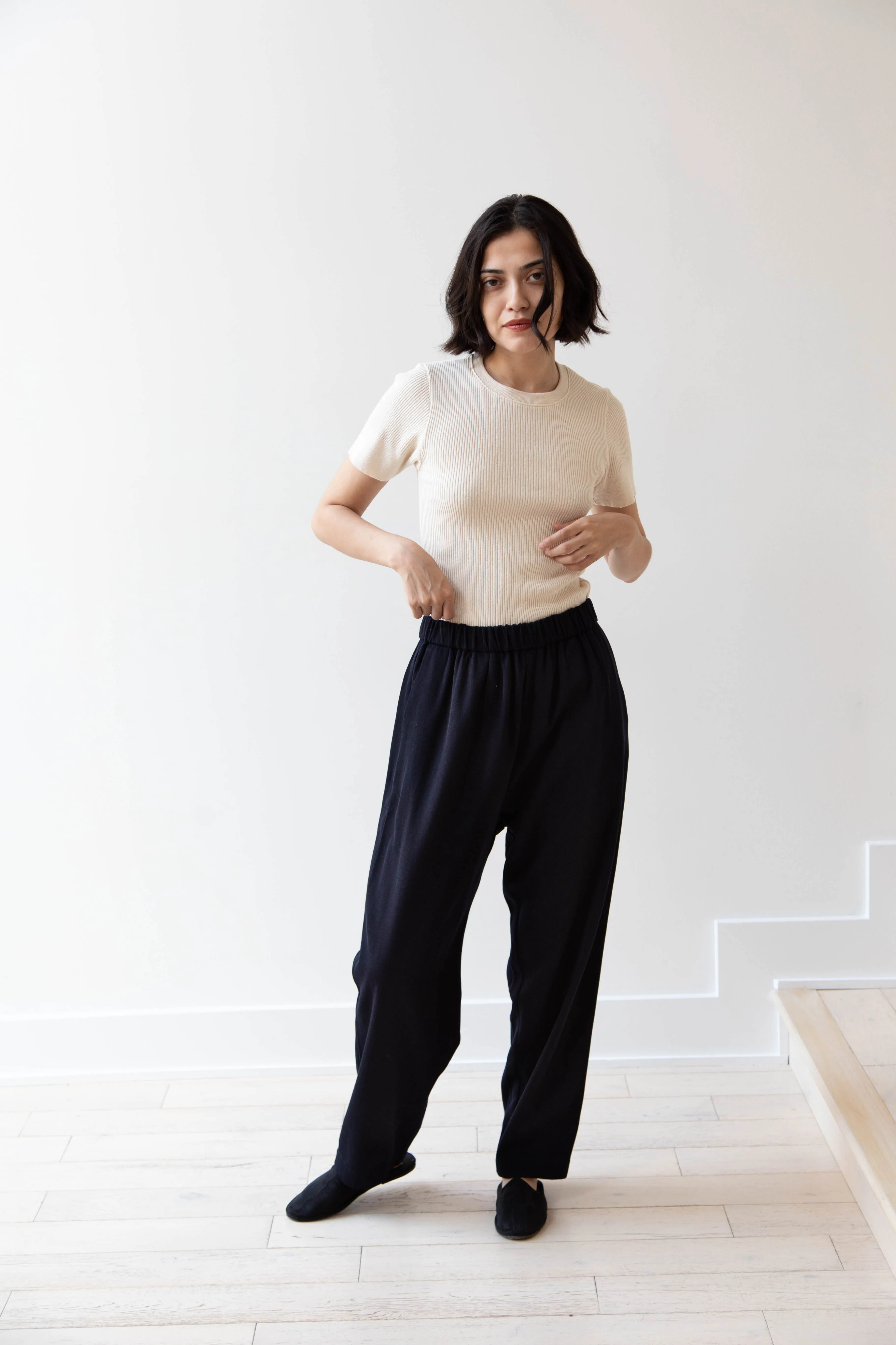 Casey Casey | Fabi Pants in Navy Cotton Wool