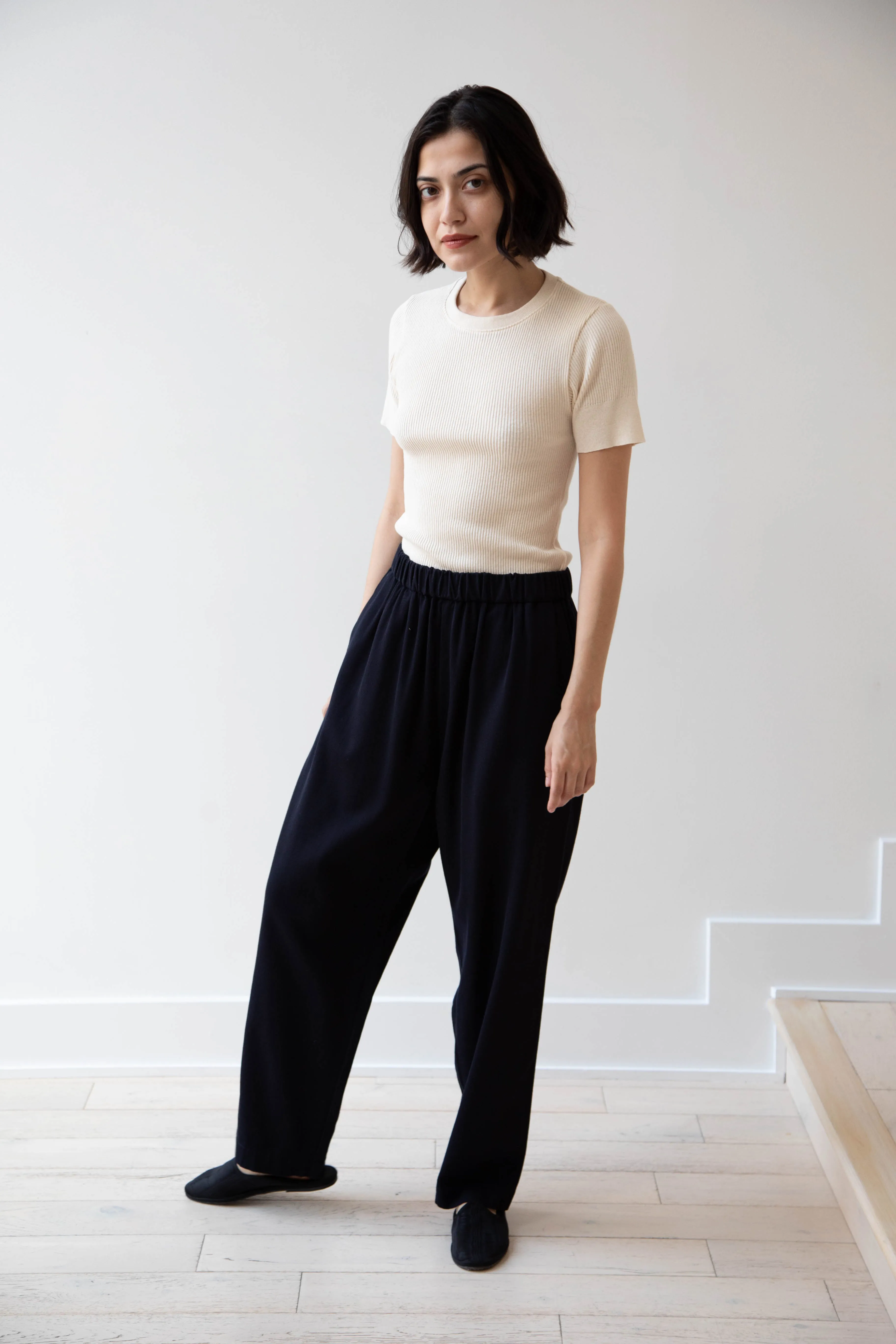 Casey Casey | Fabi Pants in Navy Cotton Wool