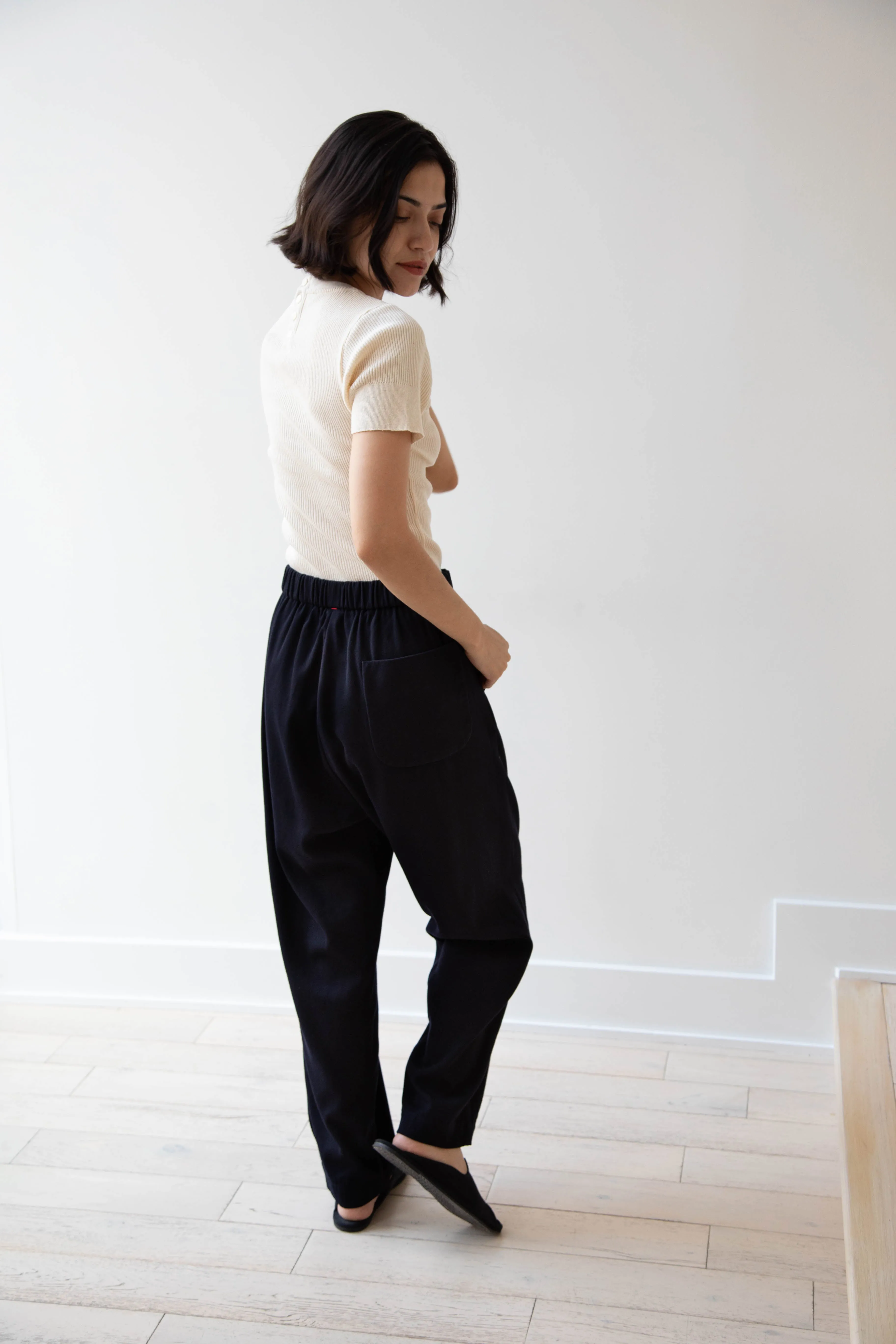 Casey Casey | Fabi Pants in Navy Cotton Wool