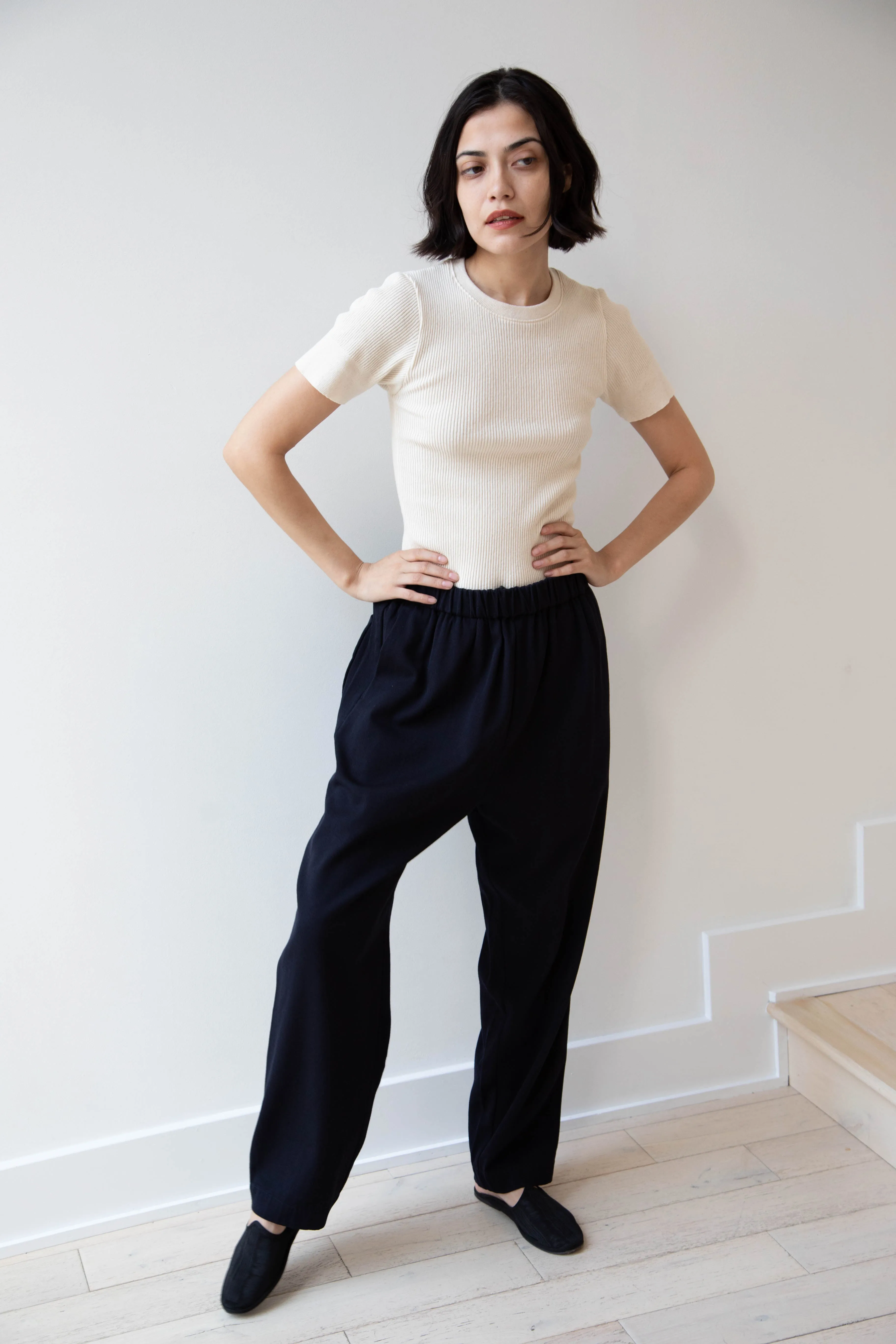 Casey Casey | Fabi Pants in Navy Cotton Wool