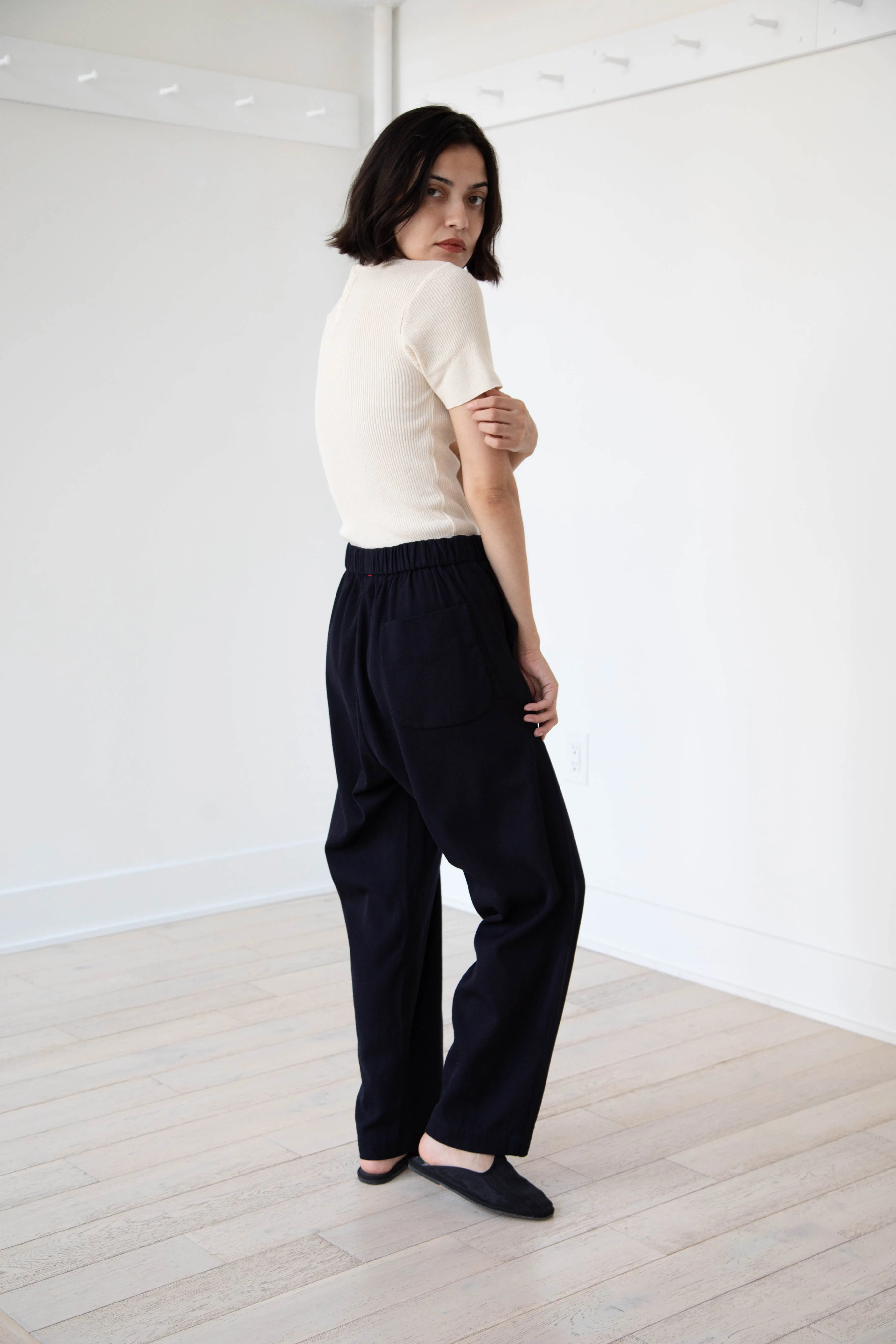 Casey Casey | Fabi Pants in Navy Cotton Wool