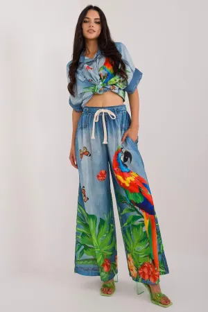 Chic High-Waisted Palazzo Pants for Women with Adjustable Tie Accent