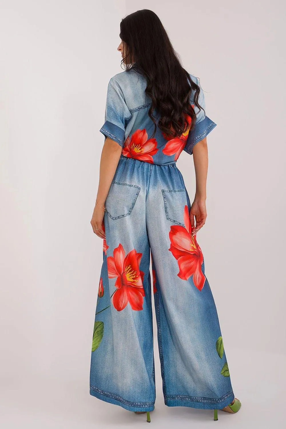 Chic High-Waisted Palazzo Pants for Women with Adjustable Tie Accent