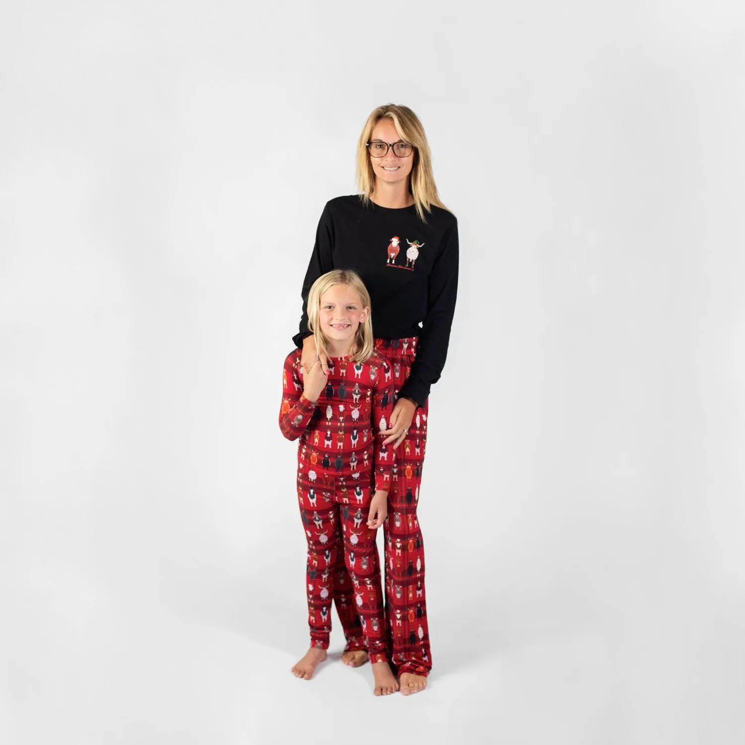 Christmas Cow Toddler/Youth Bamboo Pajamas