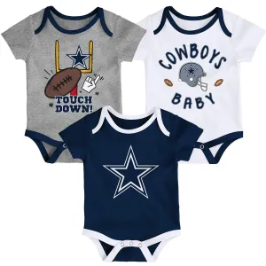 Cowboys Baby 3 Piece Bodysuit Set