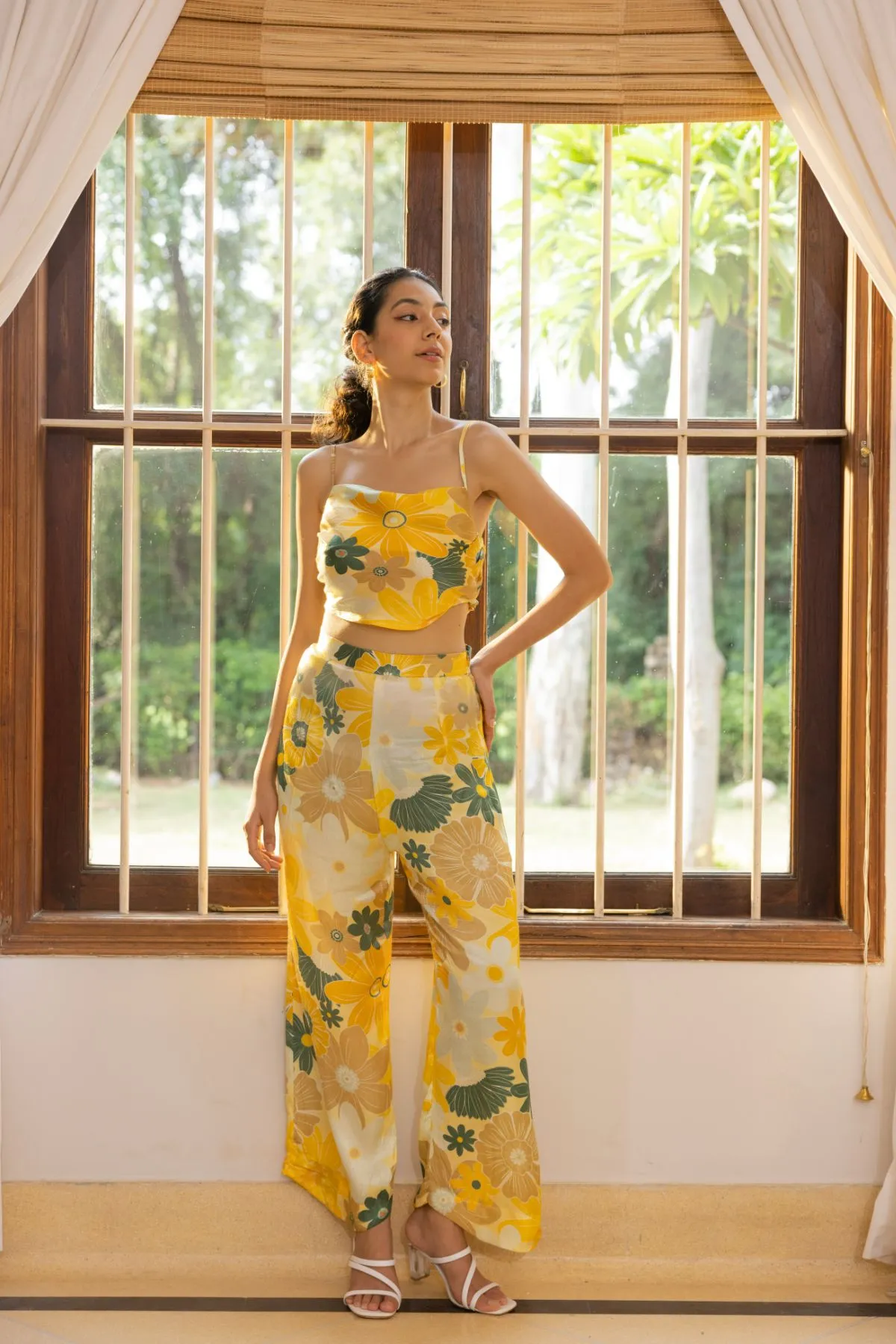 Dazzle Co-ord Set Mosaic Yellow Print (Set of 2)