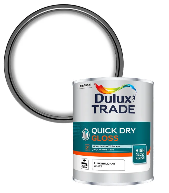 Dulux Trade Quick Dry Gloss Paint - Pure Brilliant White