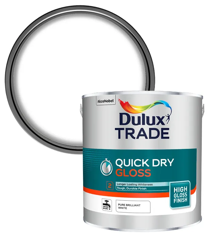 Dulux Trade Quick Dry Gloss Paint - Pure Brilliant White