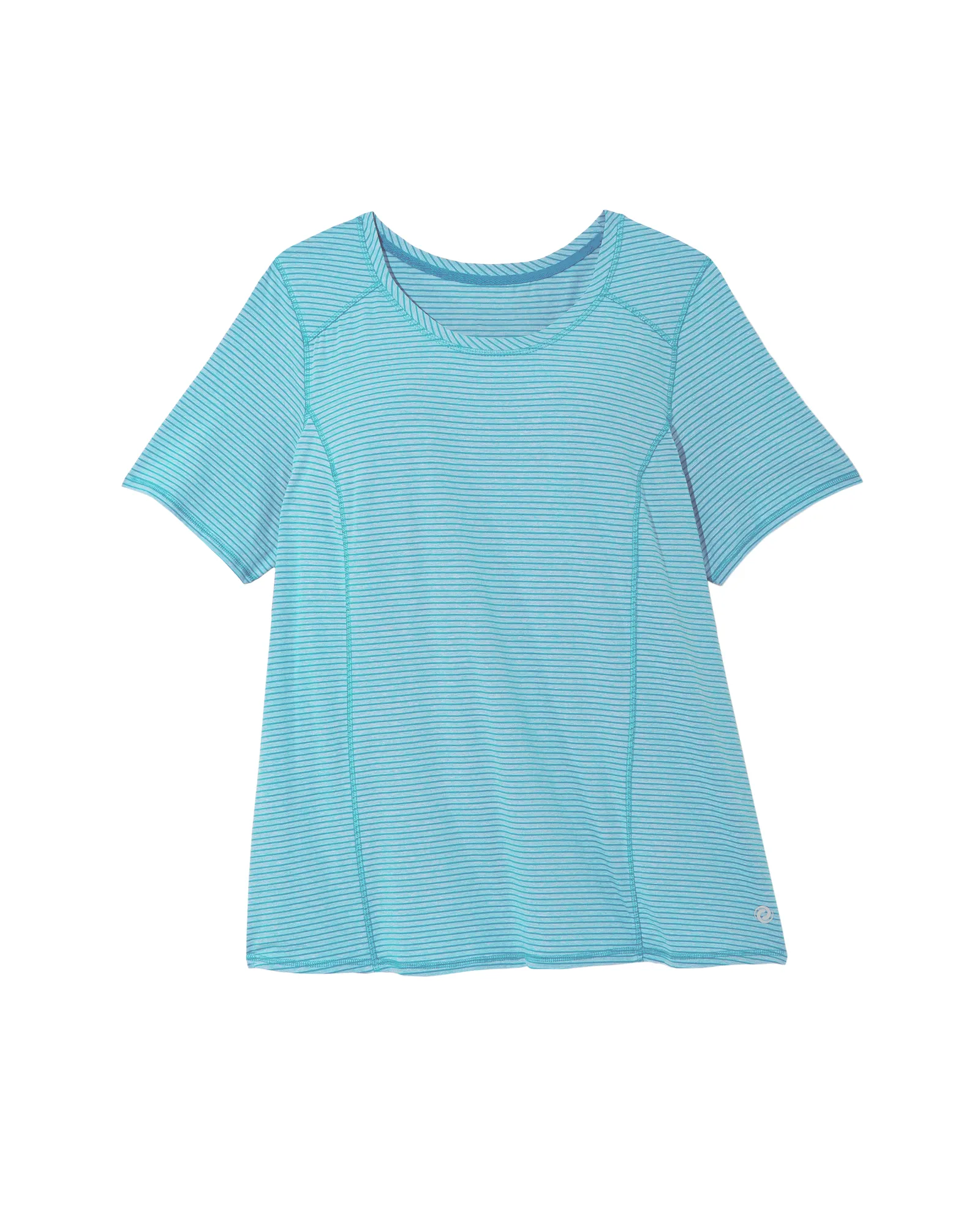 Fleur Tee | Turquoise / White