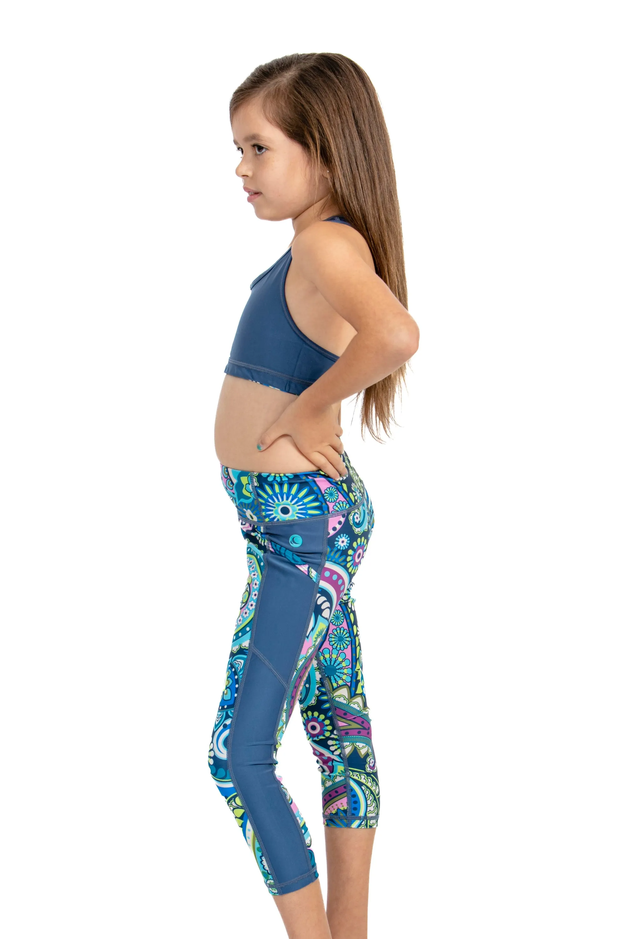 Galia Jewel Girls Capri Legging