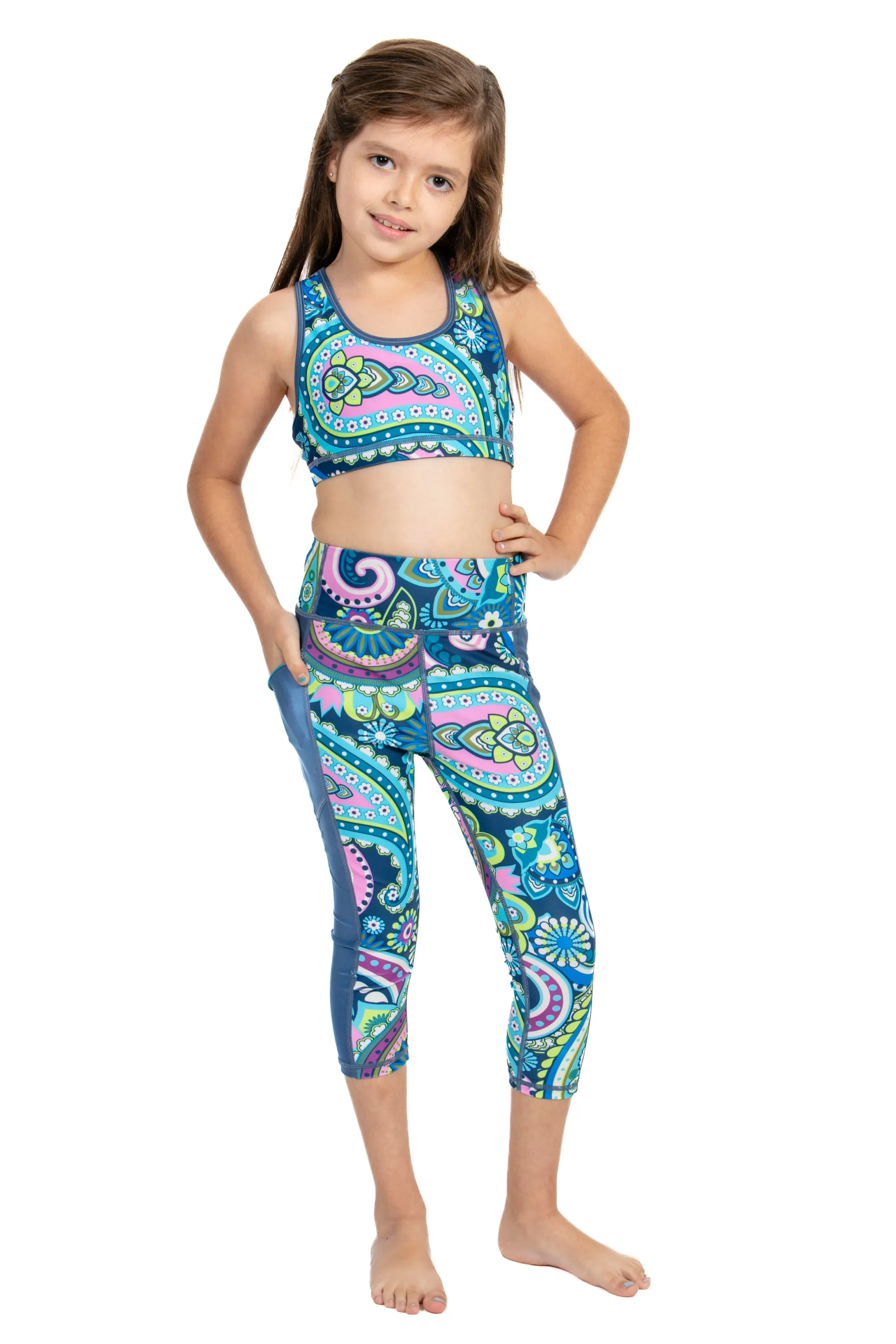 Galia Jewel Girls Capri Legging