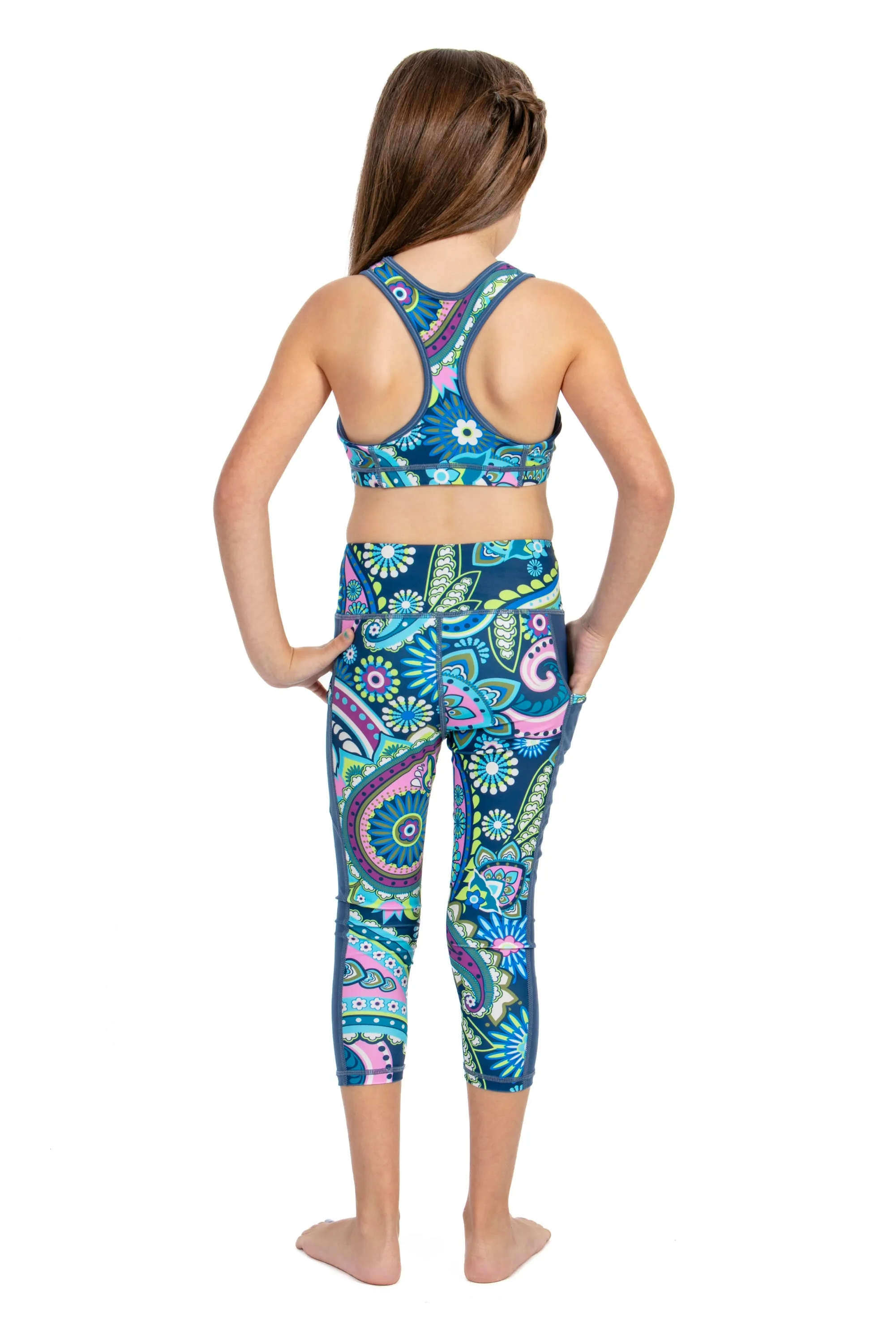 Galia Jewel Girls Capri Legging