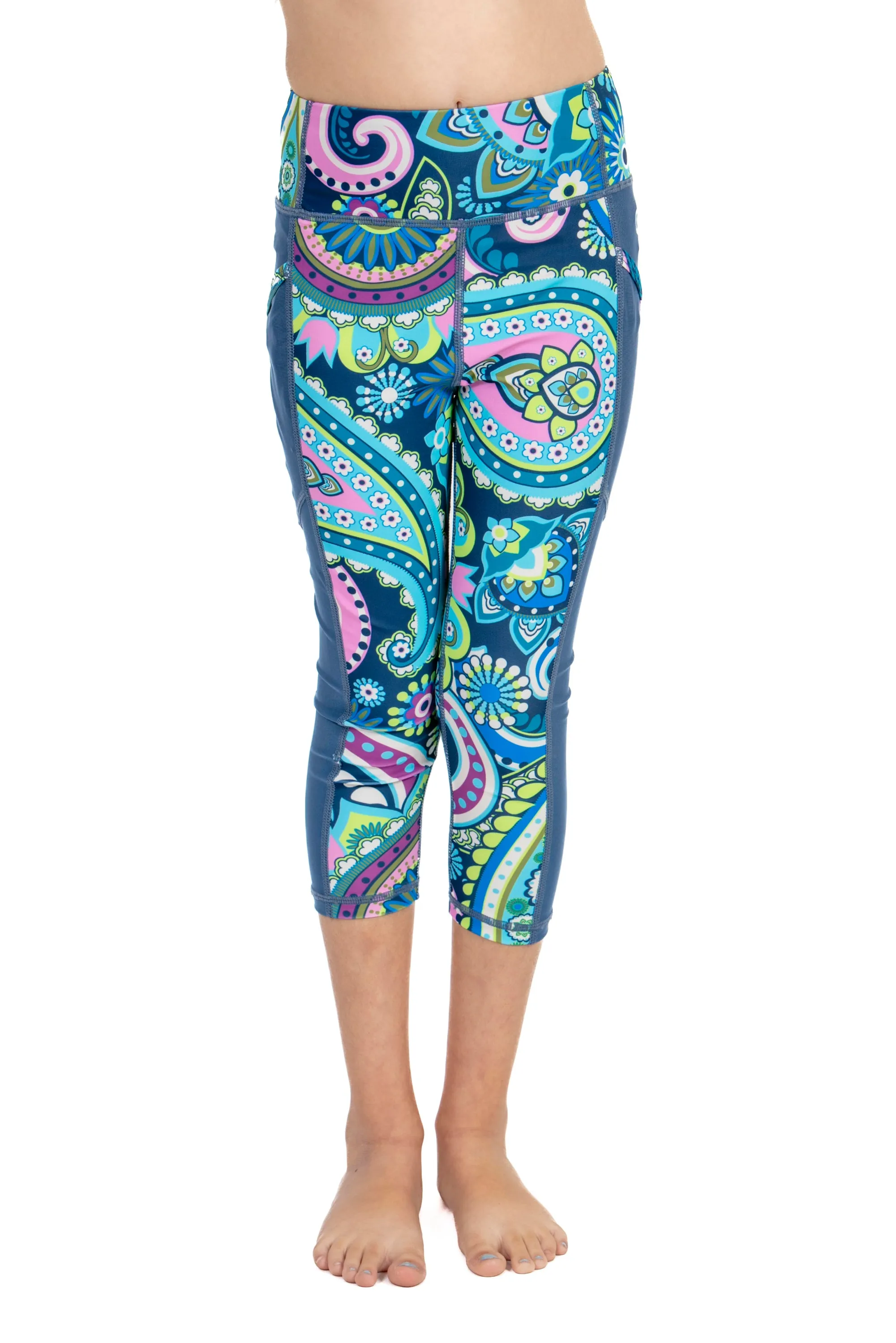 Galia Jewel Girls Capri Legging