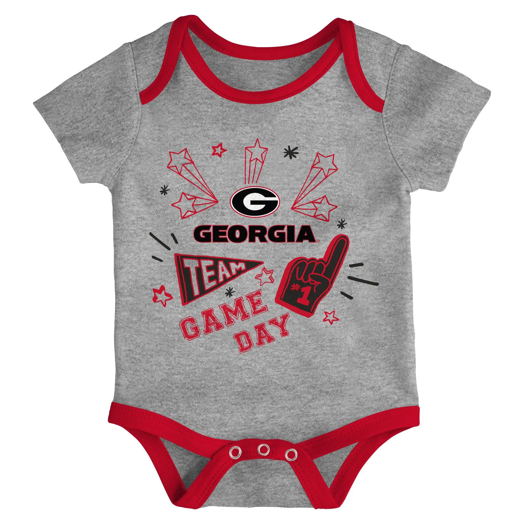 Georgia Gameday 3 Piece Bodysuit Set