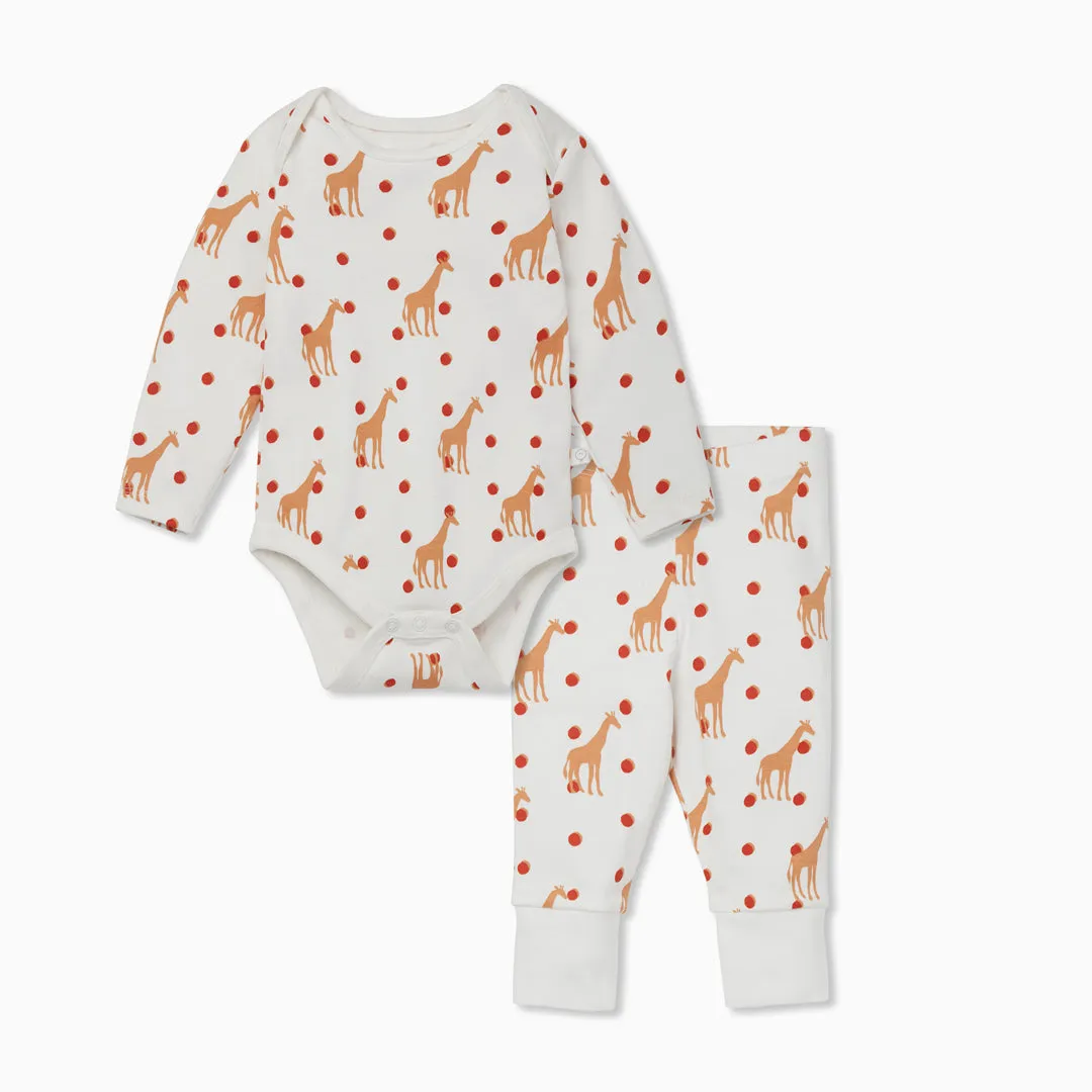 Giraffe Long Sleeve Bodysuit & Leggings Set