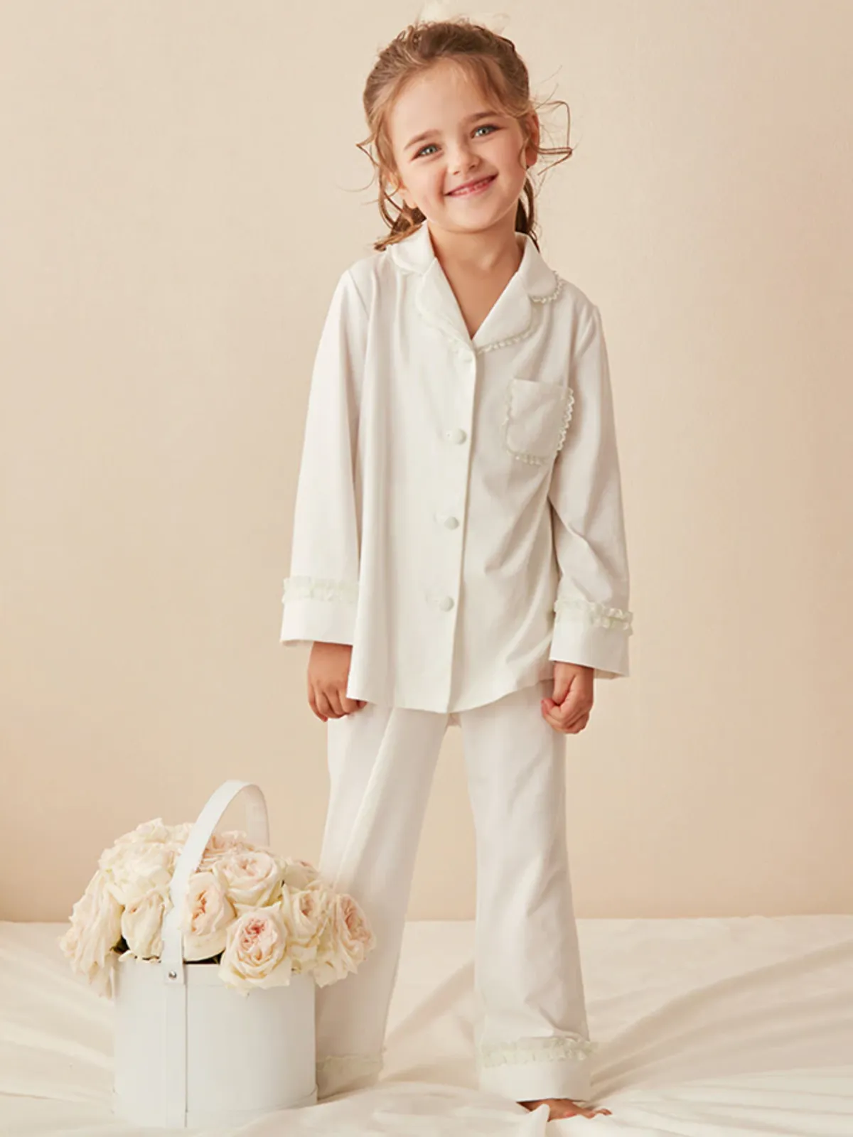 Good Night Sweetheart Lace Trim Pajamas