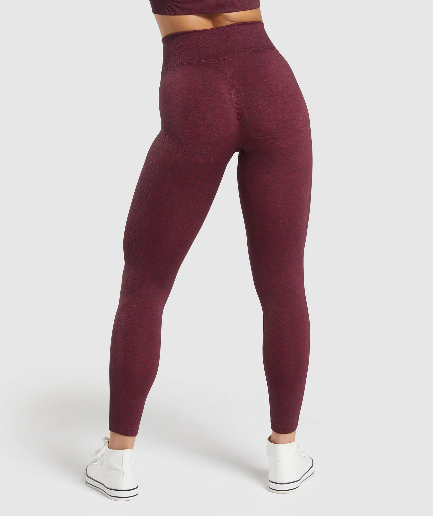 Gymshark Lift Contour Seamless Leggings - Vintage Pink/Black Marl