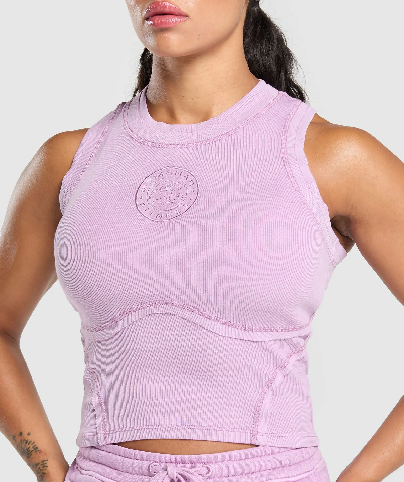 Gymshark Premium Legacy Tank - Warm Lilac/Pigment Dye