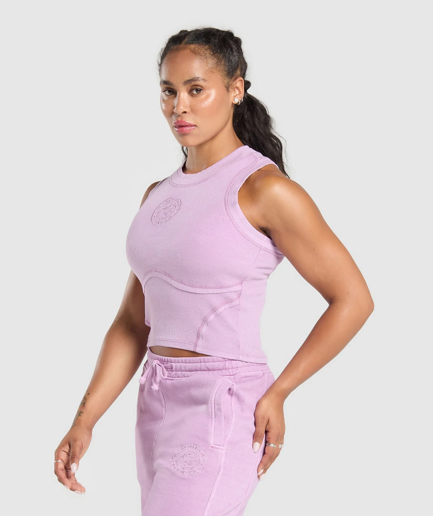 Gymshark Premium Legacy Tank - Warm Lilac/Pigment Dye