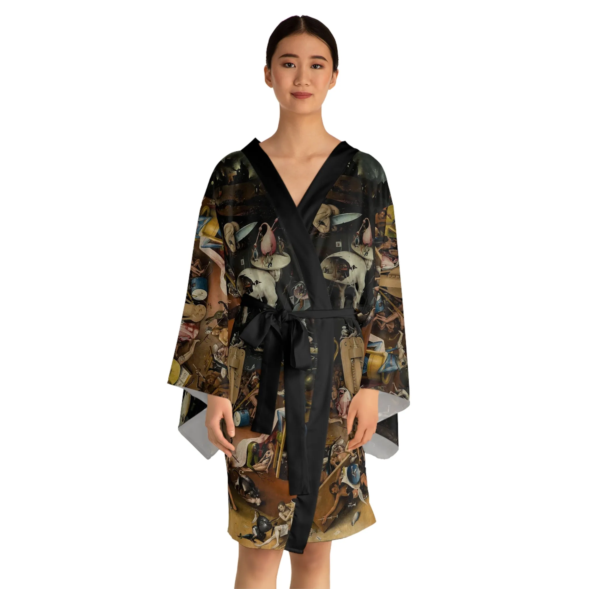 Hieronymus Bosch Long Sleeve Kimono Robe