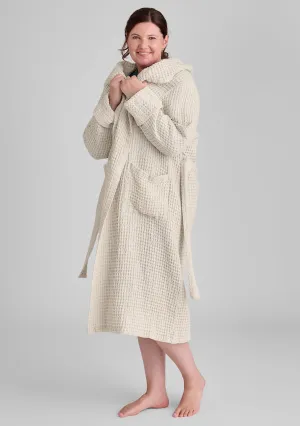 Hooded Wrapper - Linen Robe