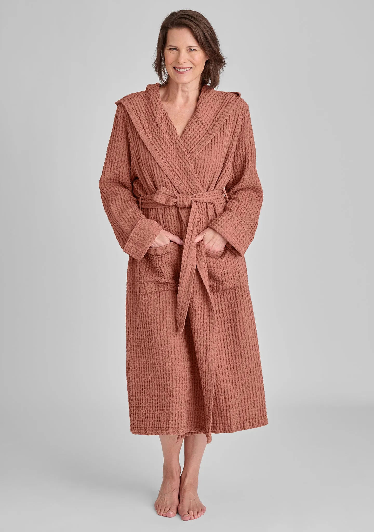 Hooded Wrapper - Linen Robe