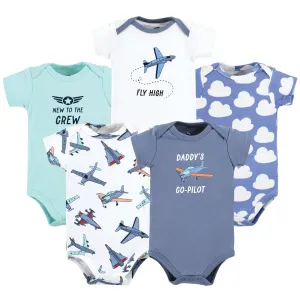 Hudson Baby Cotton Bodysuits, Fly High