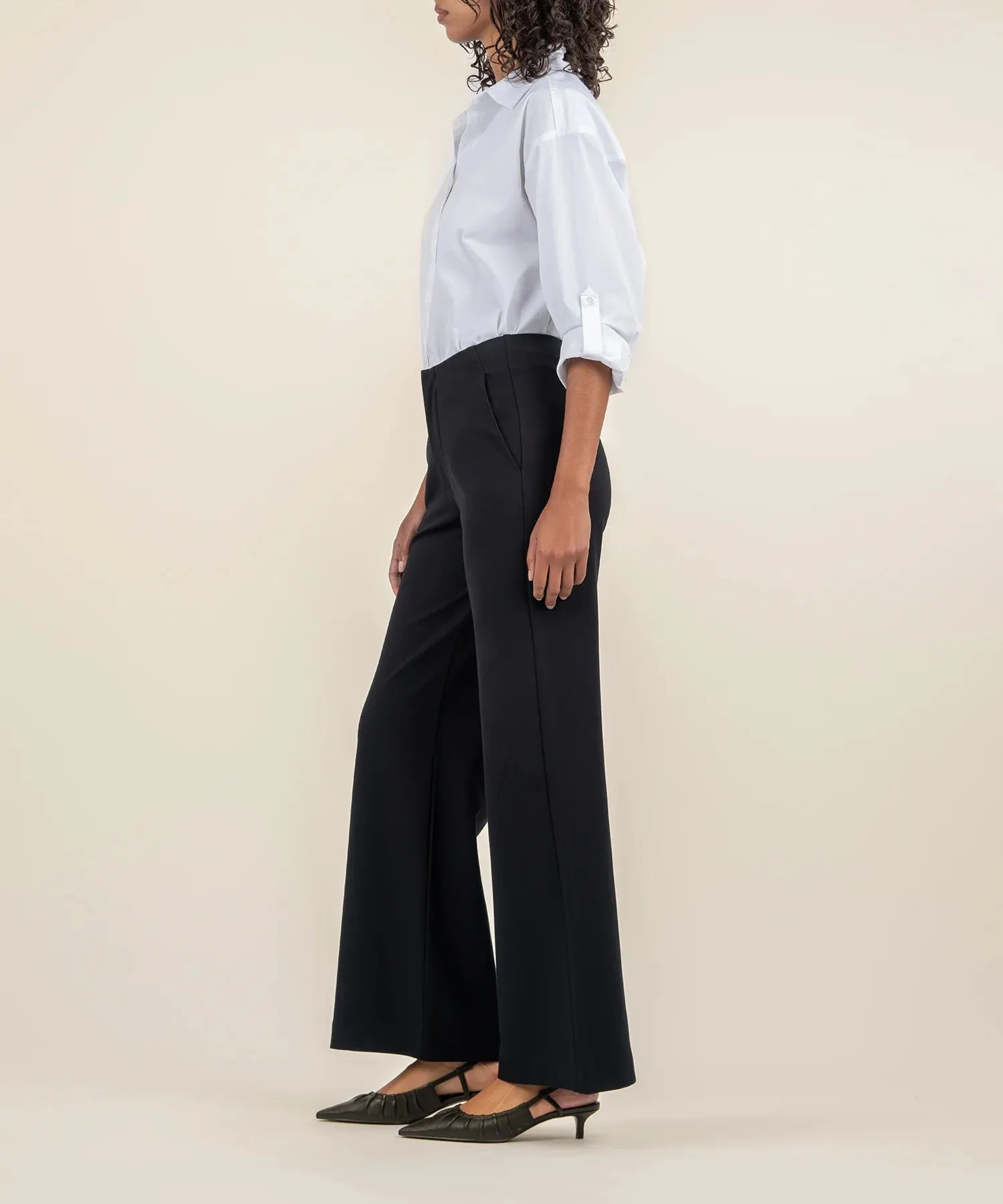 Kut from the Kloth Meg High Rise Wide Leg Black Trouser