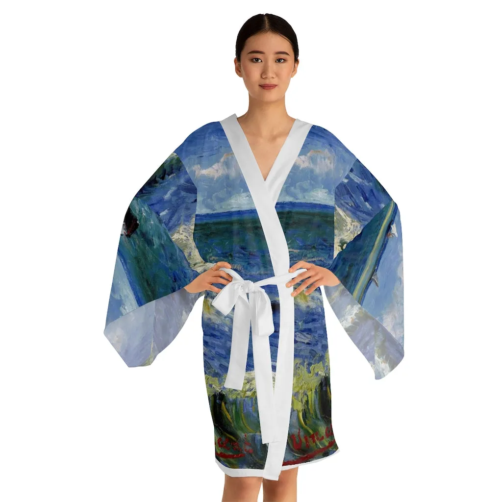 Long Sleeve Kimono Robe with Vincent Van Gogh design (shipped to USA & Canada)