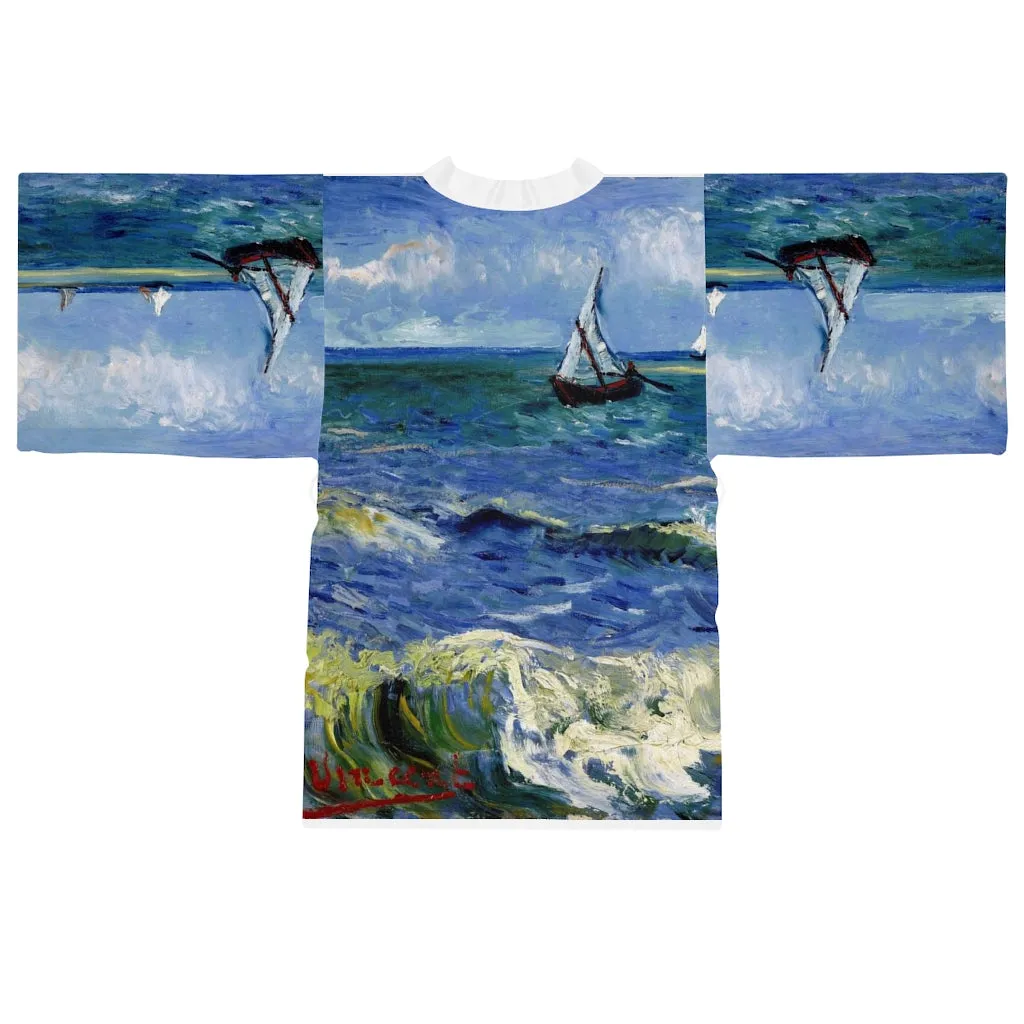 Long Sleeve Kimono Robe with Vincent Van Gogh design (shipped to USA & Canada)