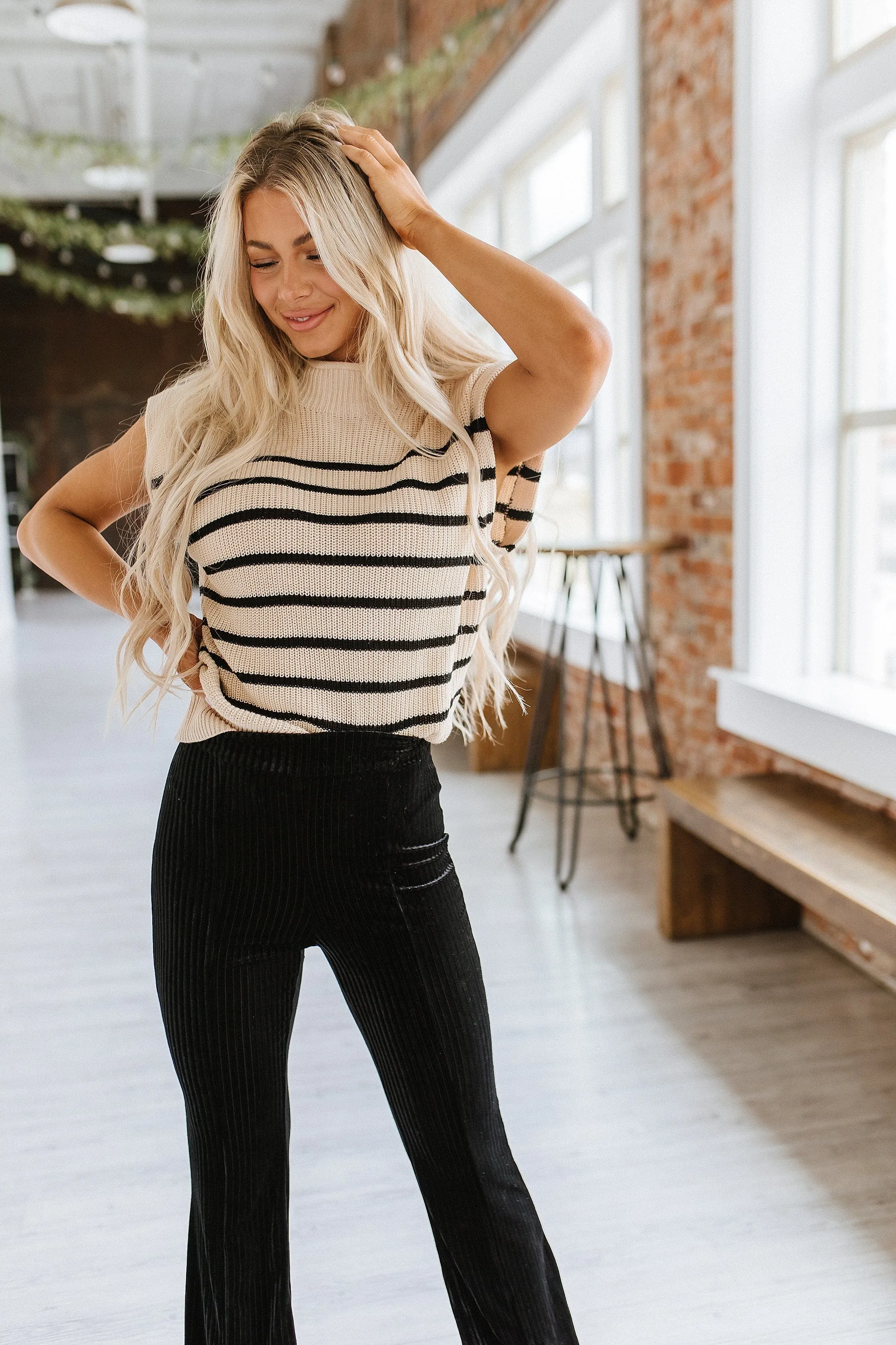 Nix Striped Mock Neck Sweater | S-XL | PRE ORDER