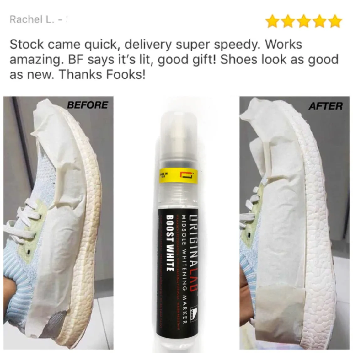 ORIGINALAB Advanced Midsole Whitener Marker Boost White