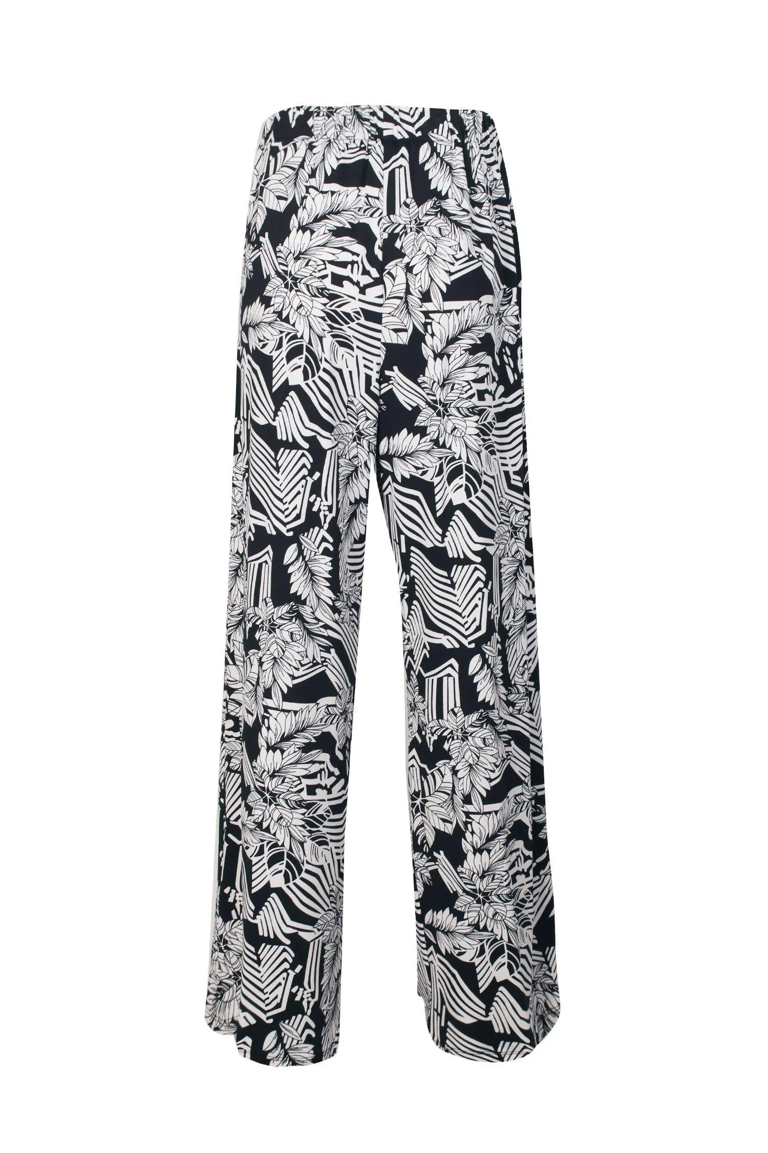 Perceptions Multi Leaf Print Wide Leg Pants