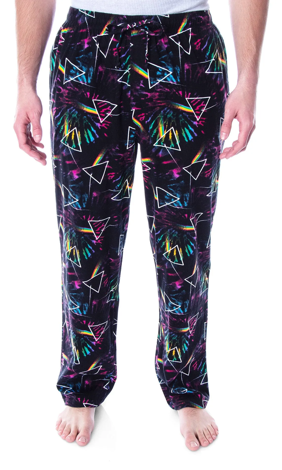 Pink Floyd Adult Dark Side of the Moon Tie Dye Soft Cotton Pajama Pants