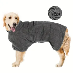 QuickDry Dog Bathrobe Absorbent Adjustable and HairLoss Preventing