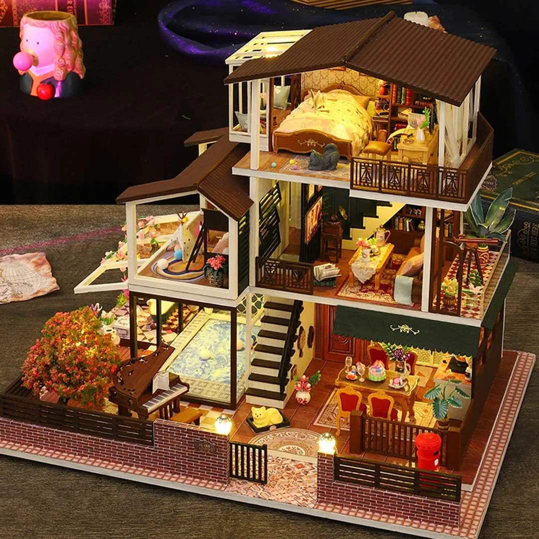 Romantic Villa DIY Miniature House Kit