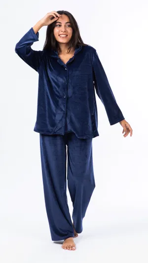 Royal Velvet Classic Pjs Set - Navy blue