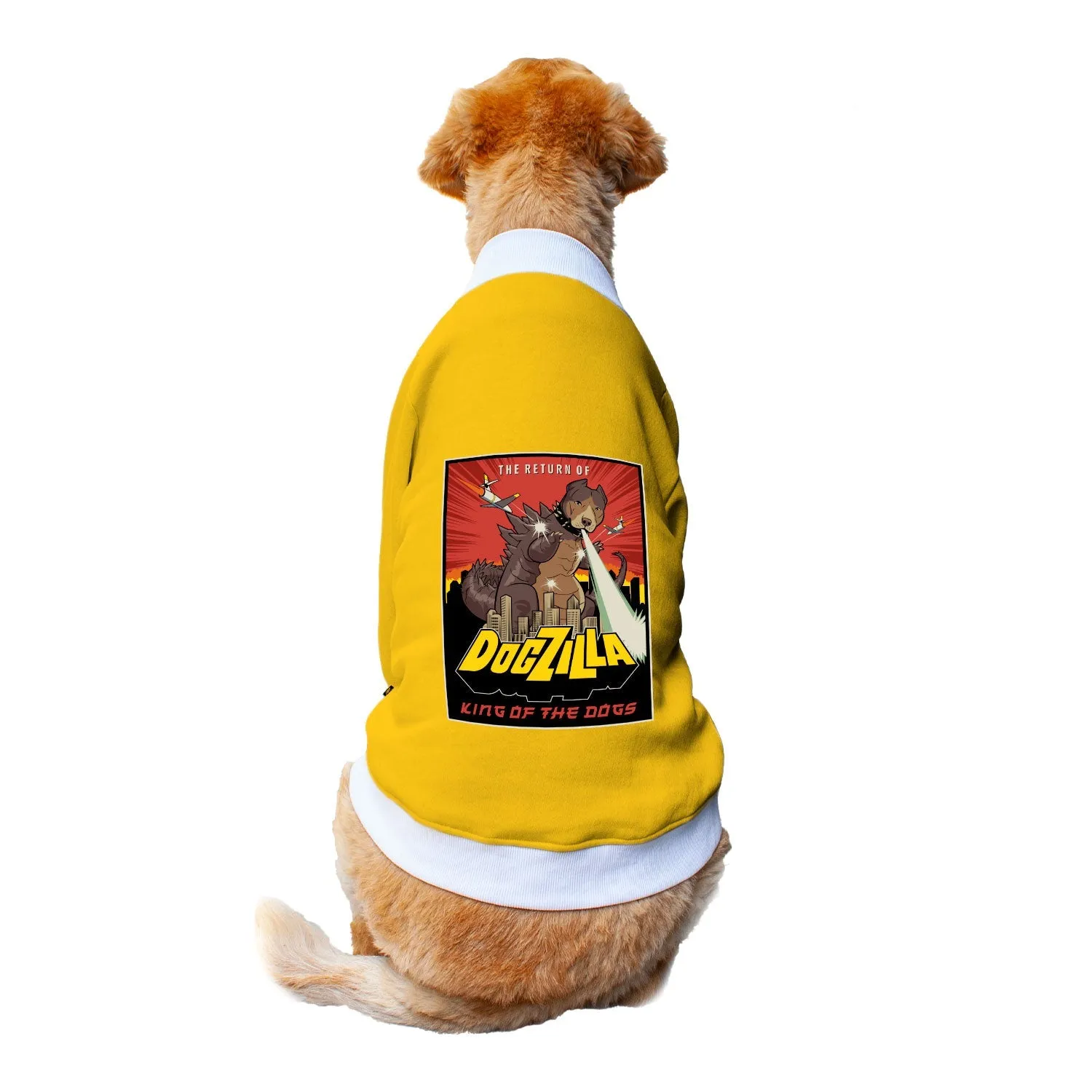 Ruse 'Basics' "Dogzilla" Printed Crew Neck Full Sleeve Sweatshirt For Dogs