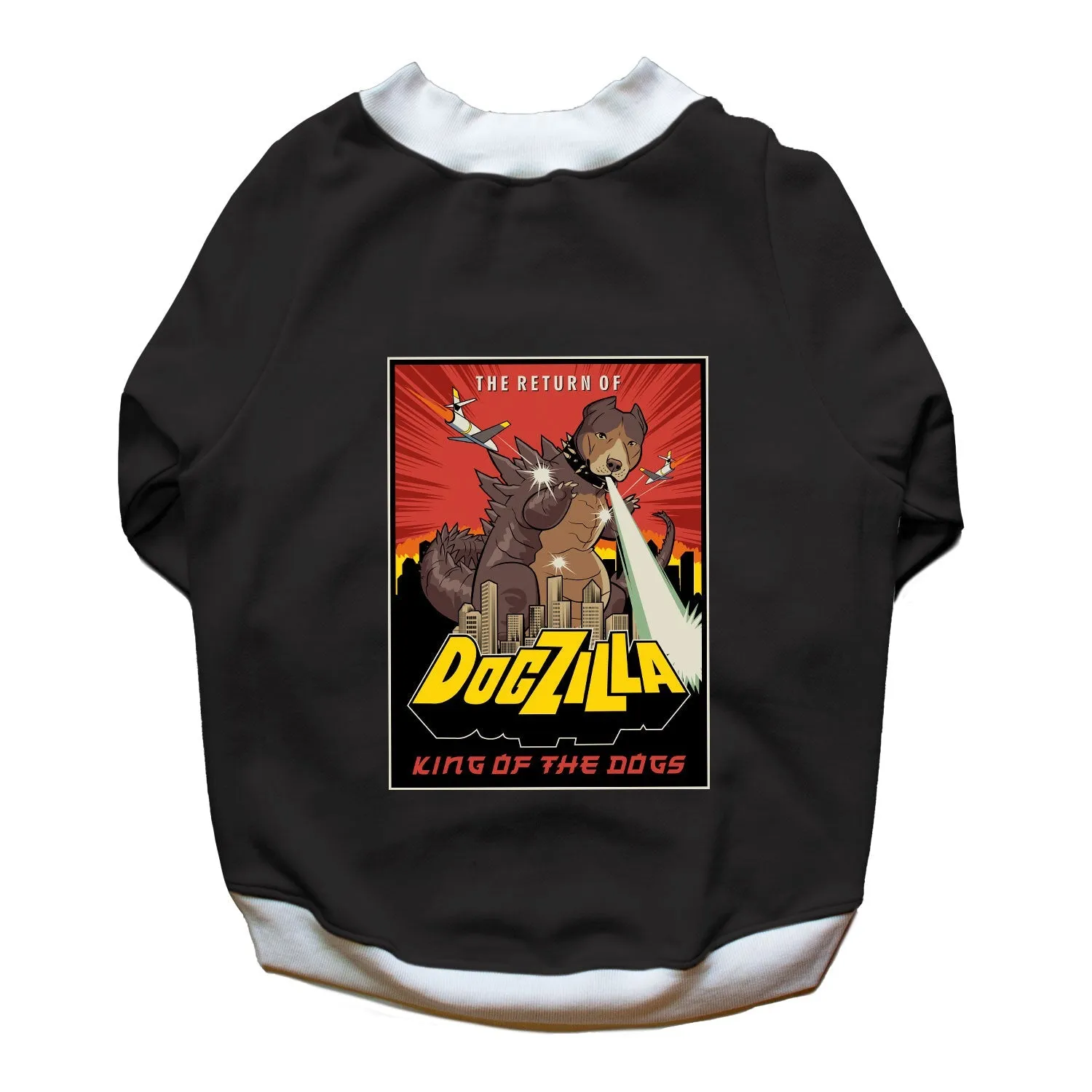 Ruse 'Basics' "Dogzilla" Printed Crew Neck Full Sleeve Sweatshirt For Dogs