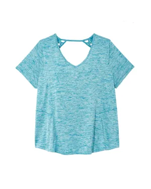 Stella Tee with Open Back | Turquoise